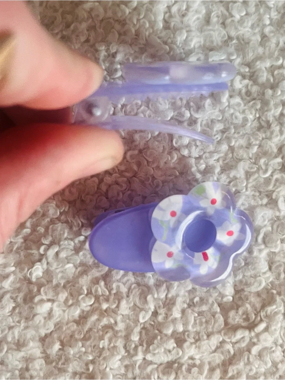(women’s) 🍭3/$15 Kawaii Lavender Floral Hair Clips